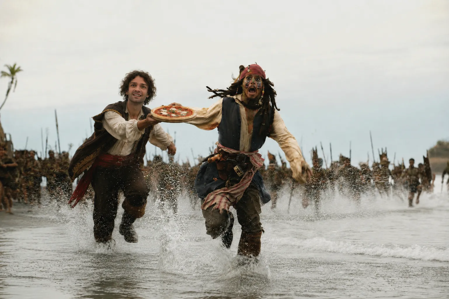 Ciccio che insegue Jack Sparrow