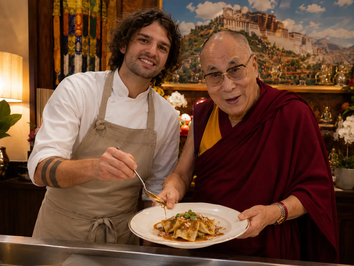 Ciccio con il Dalai Lama