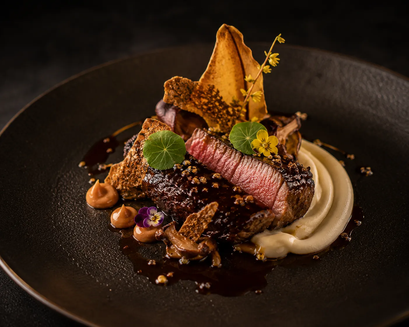 Bistecca dell'Outback con Jus di Barbera e Sale Rosa dell'Himalaya