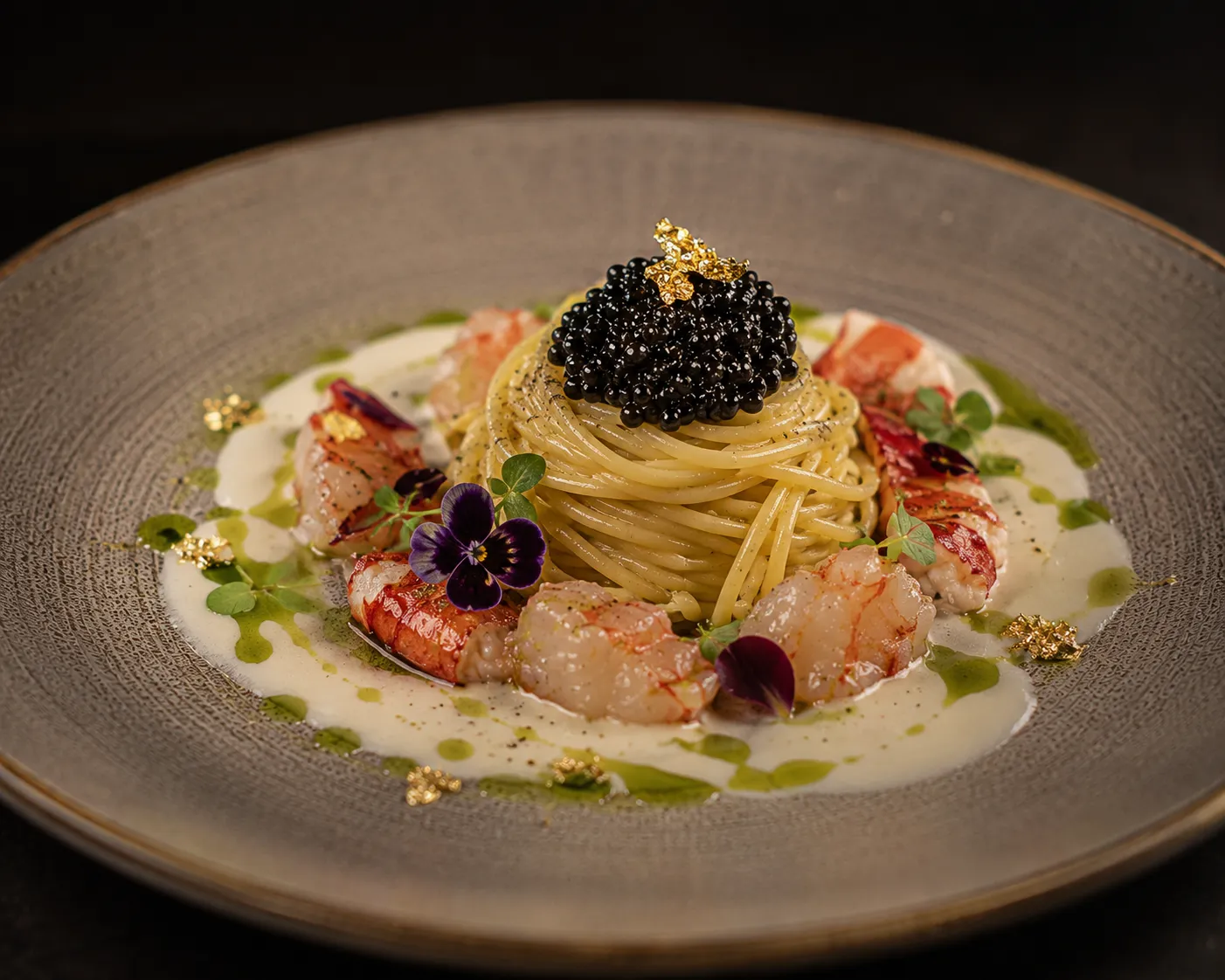 Spaghettini al Caviale Sevruga e Burro di Qualità Indiscutibile